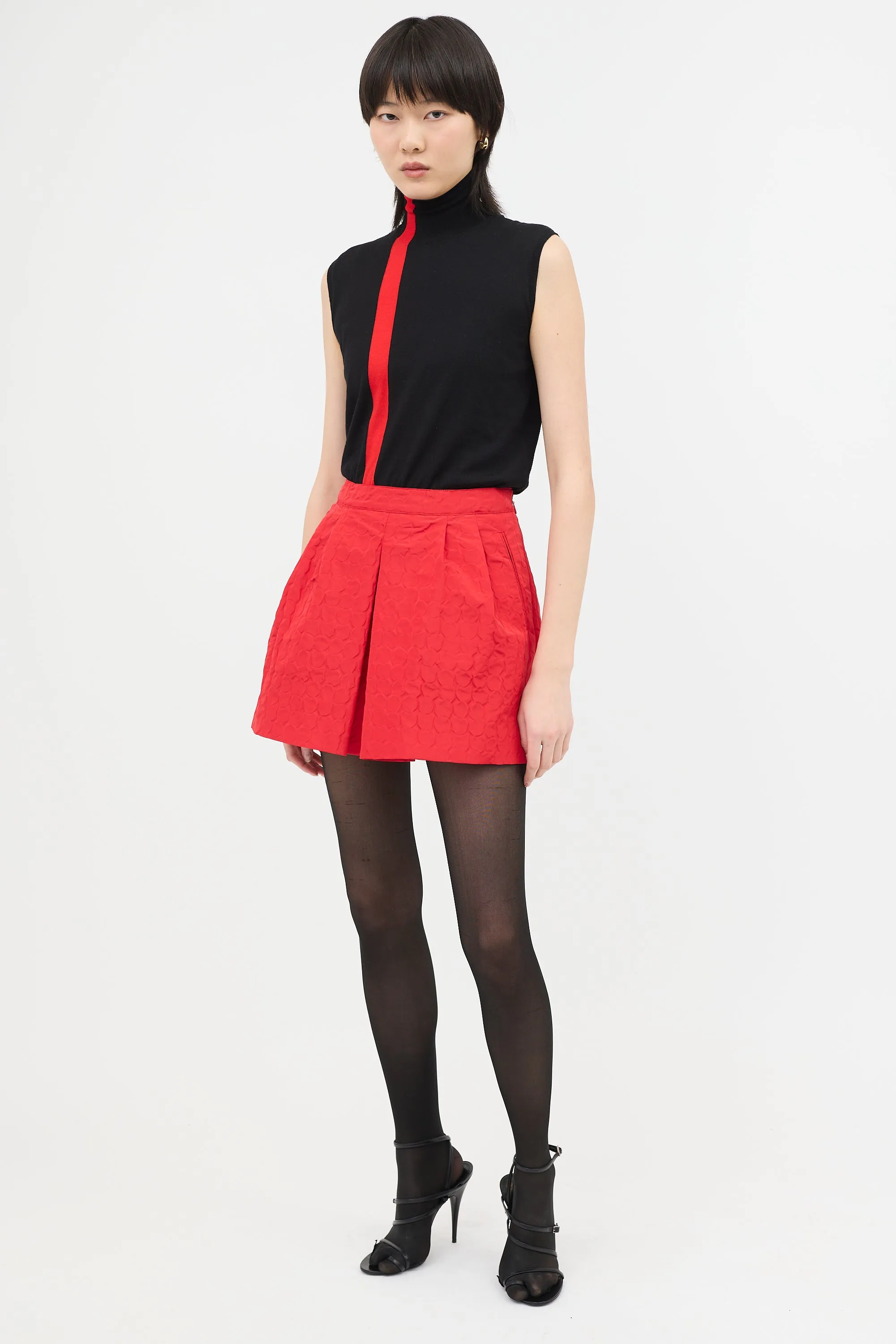 2008 Silk Embossed Dot Skirt