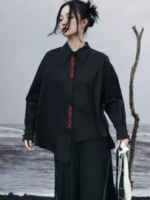 Asymmetric Shirt Loose Mode Slim