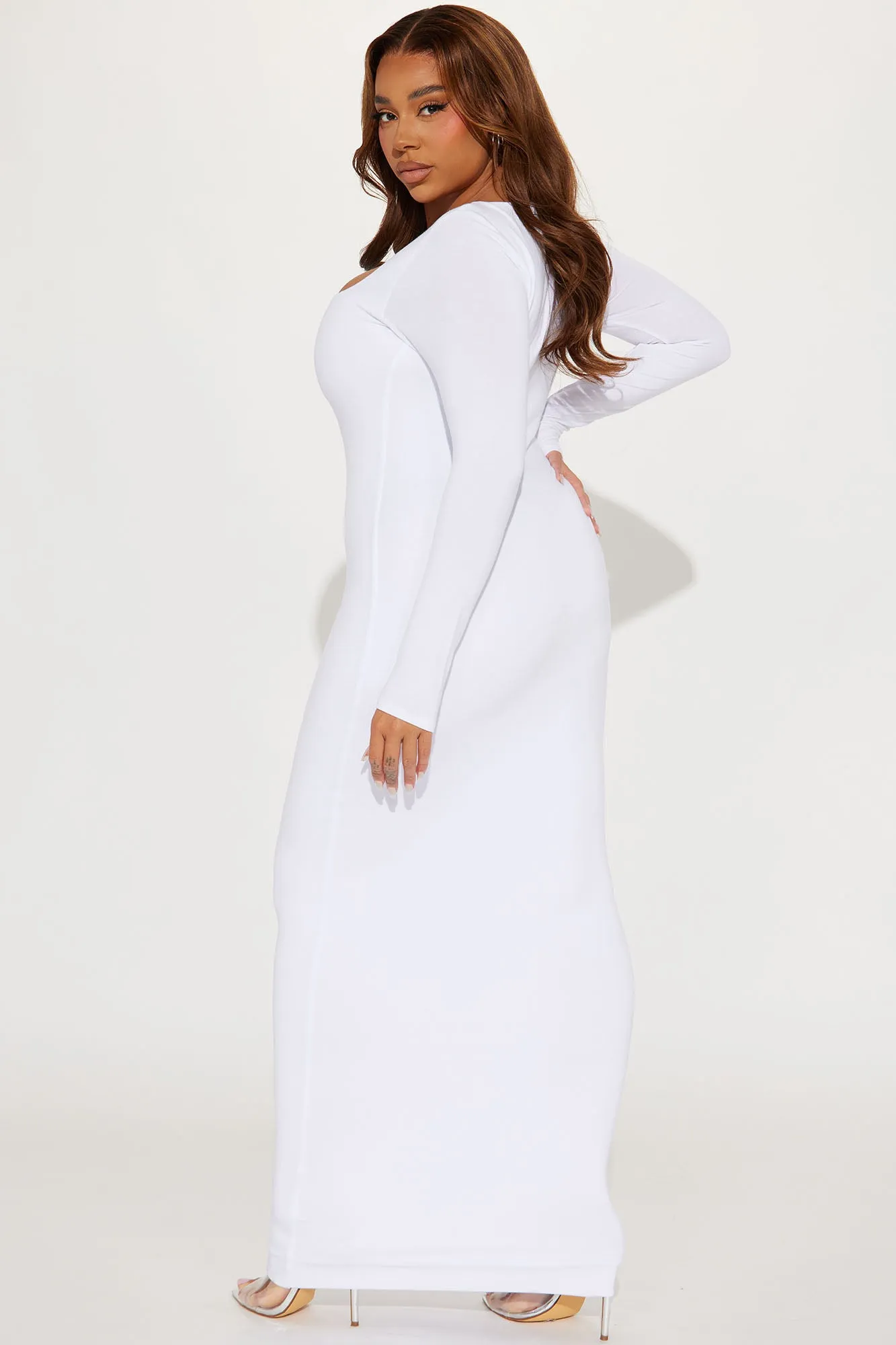 Athena Smooth Snatched Maxi Dress - White