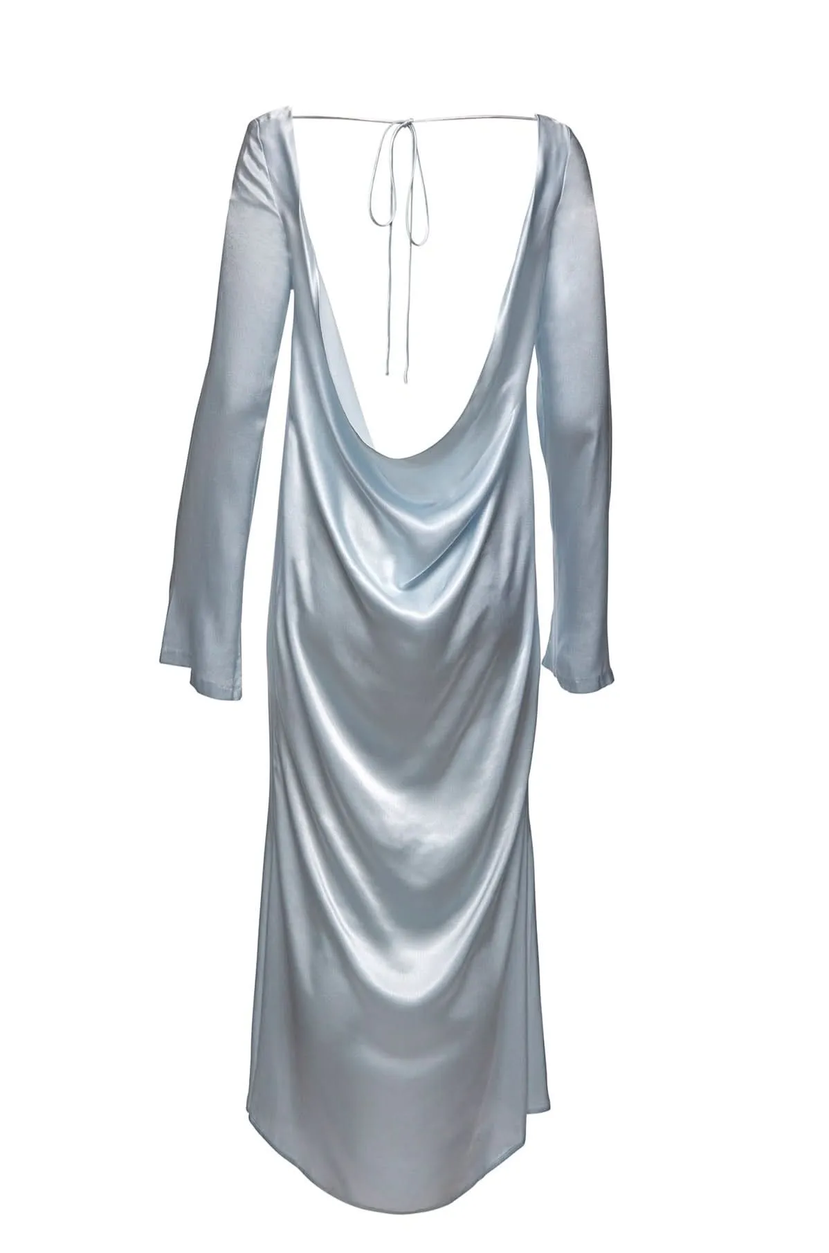 Backless Bell Sleeve Gown