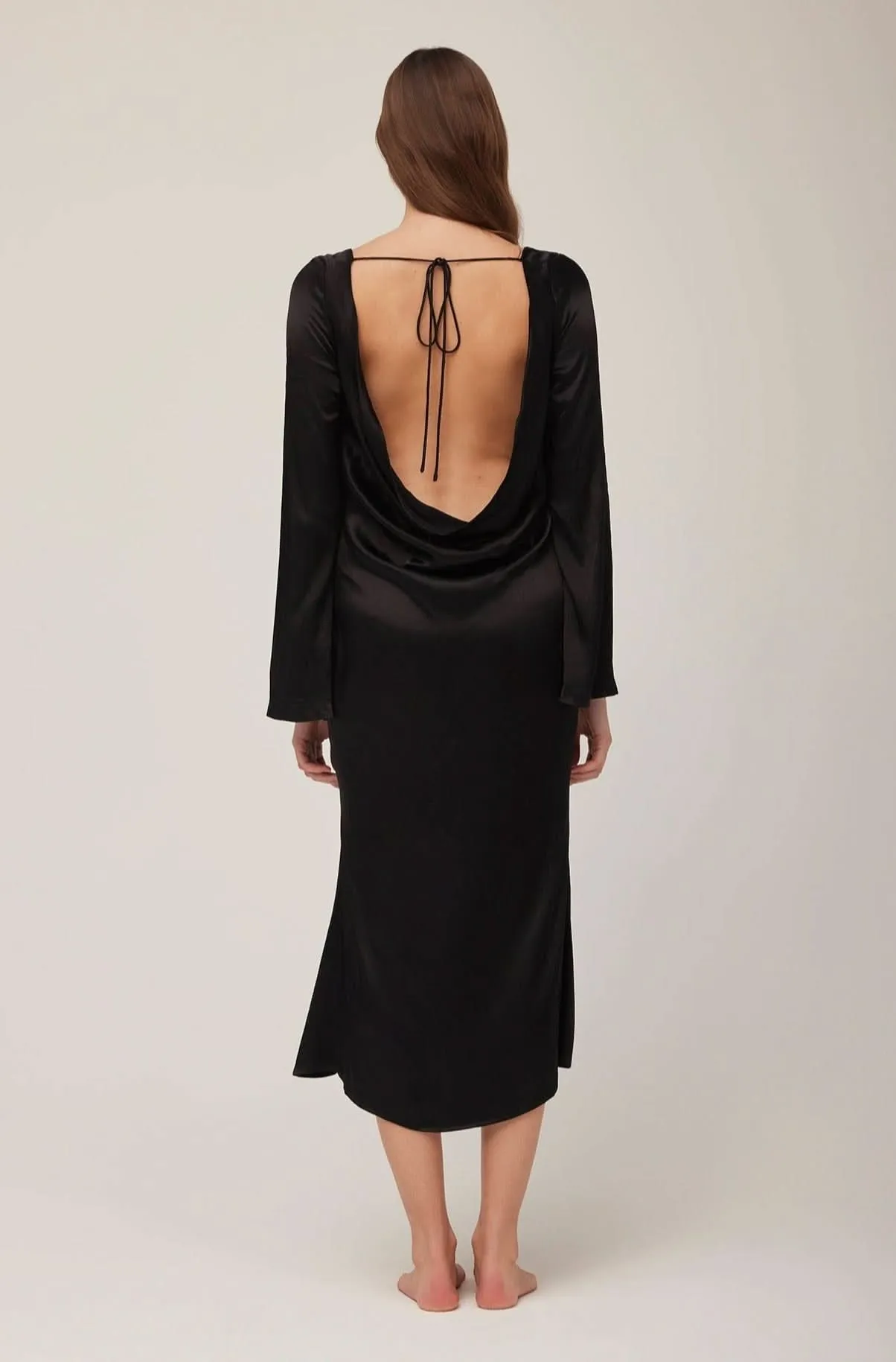 Backless Bell Sleeve Gown