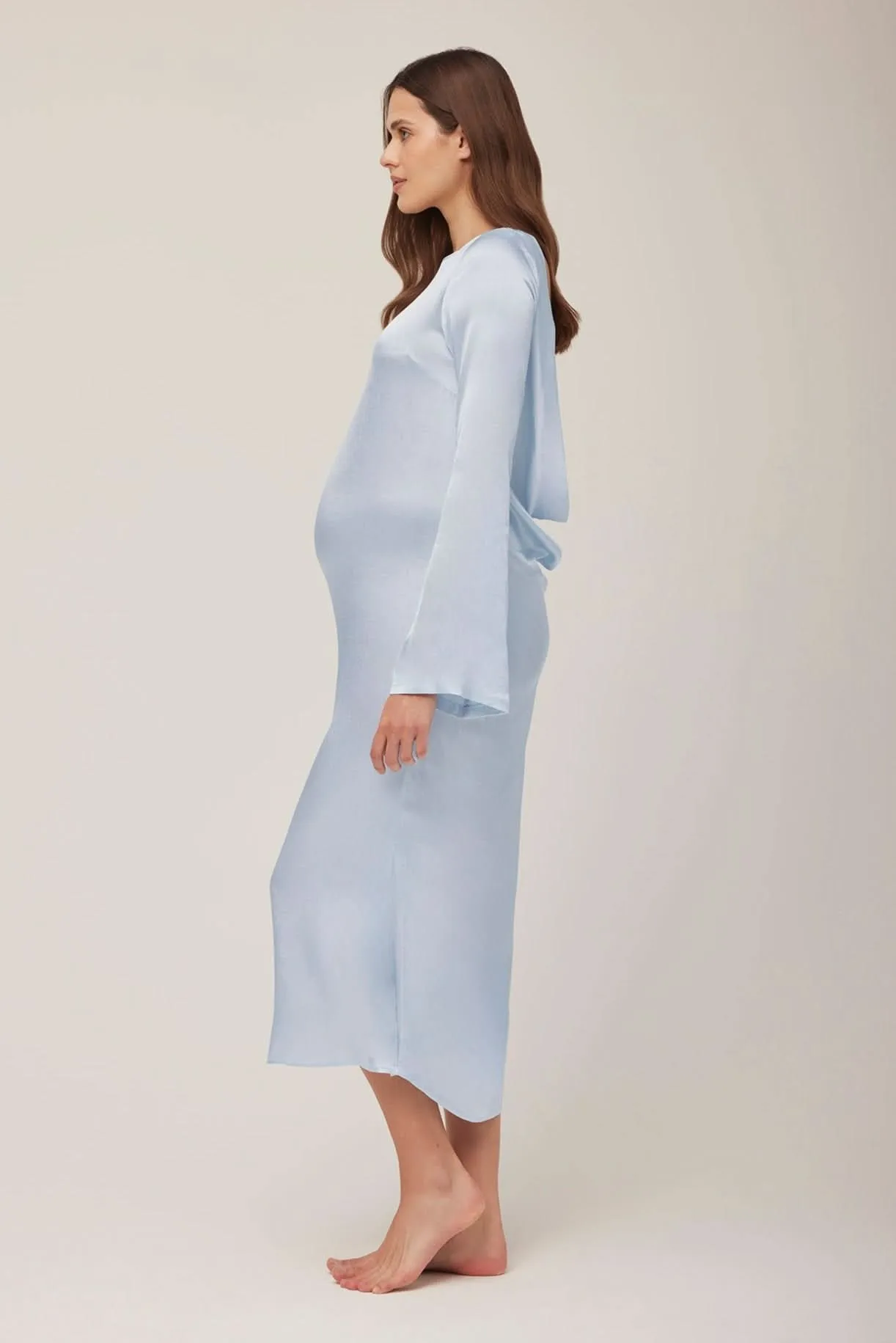 Backless Bell Sleeve Gown