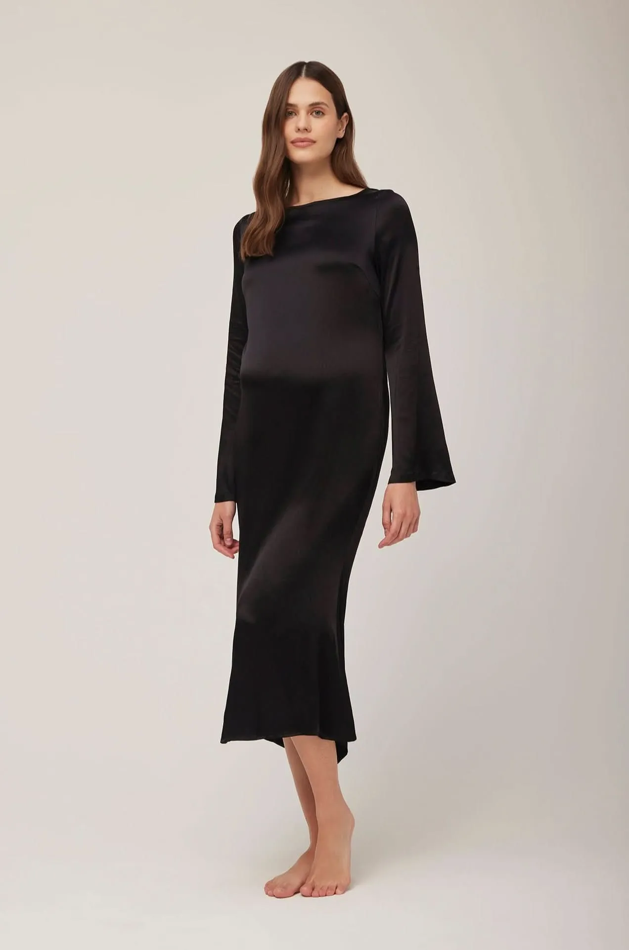 Backless Bell Sleeve Gown