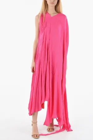 Balenciaga Short Sleeved Asymmetric Maxi Dress