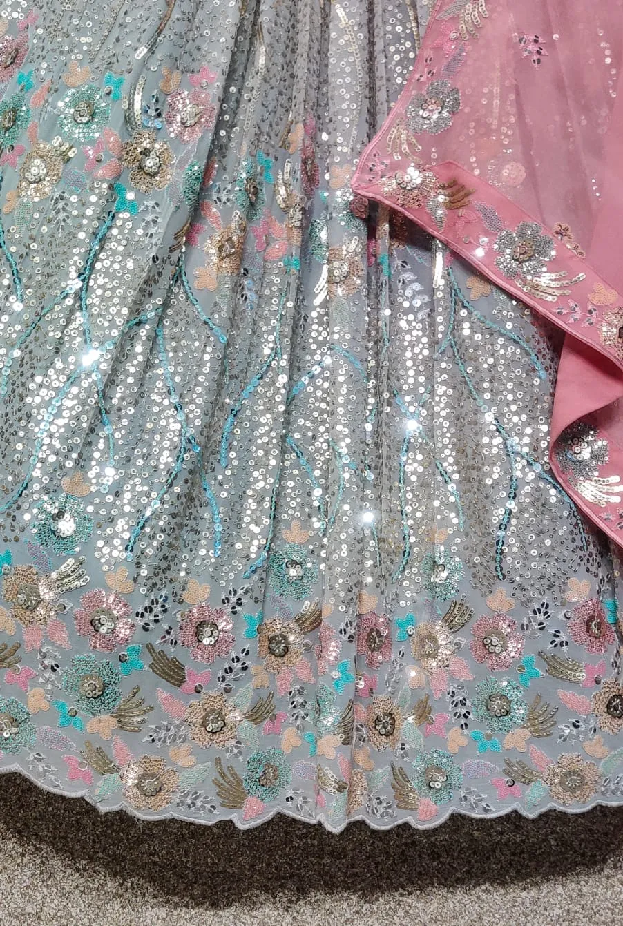 Beautiful Designer Pure Georgette Wedding Lehenga Choli