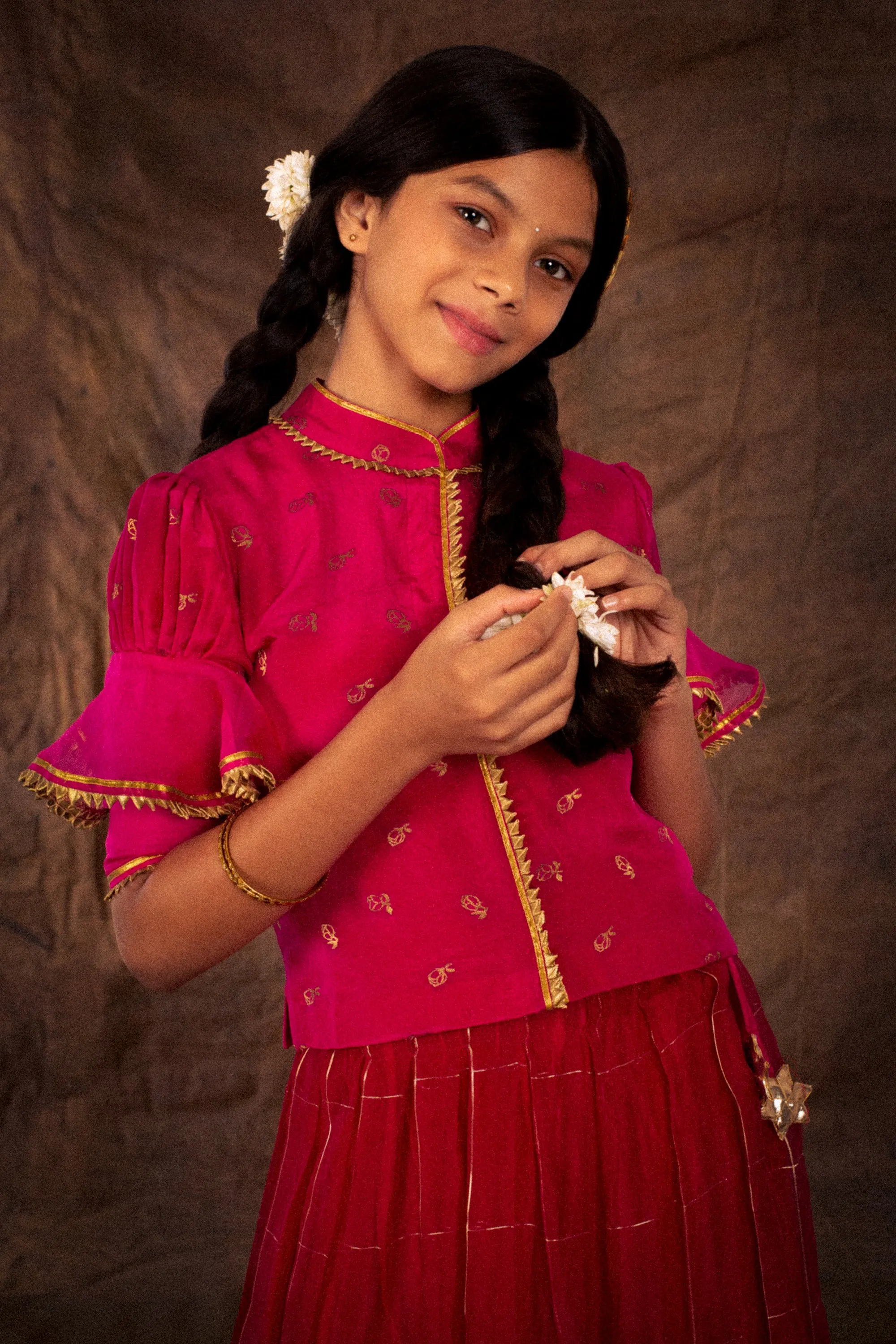 Bright Pink Lehanga