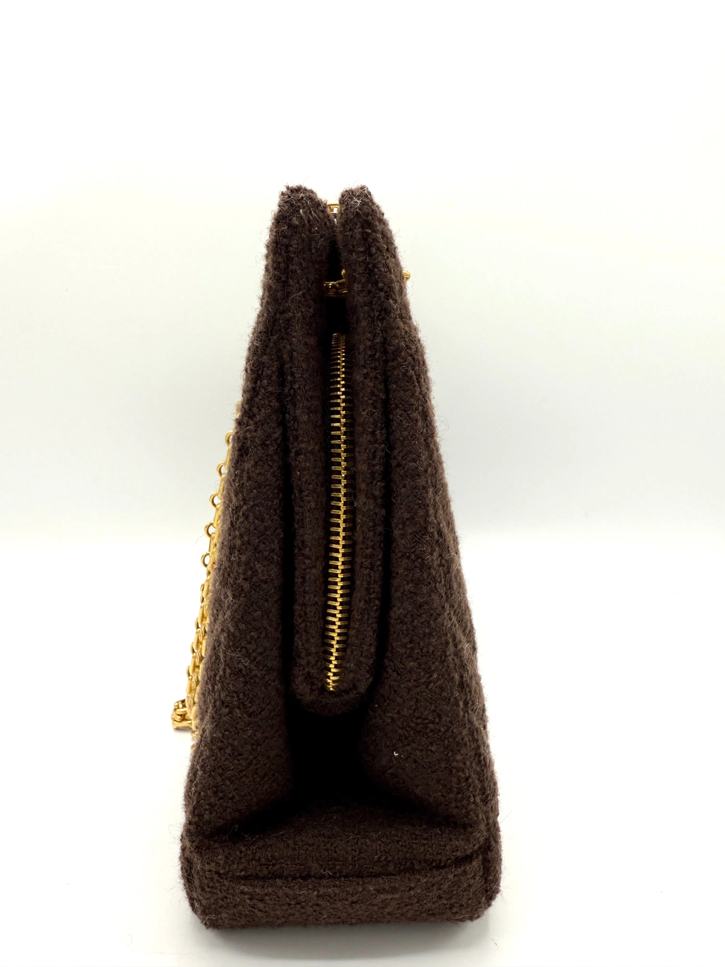 Brown Tweed GHW Reissue Chain Crossbody