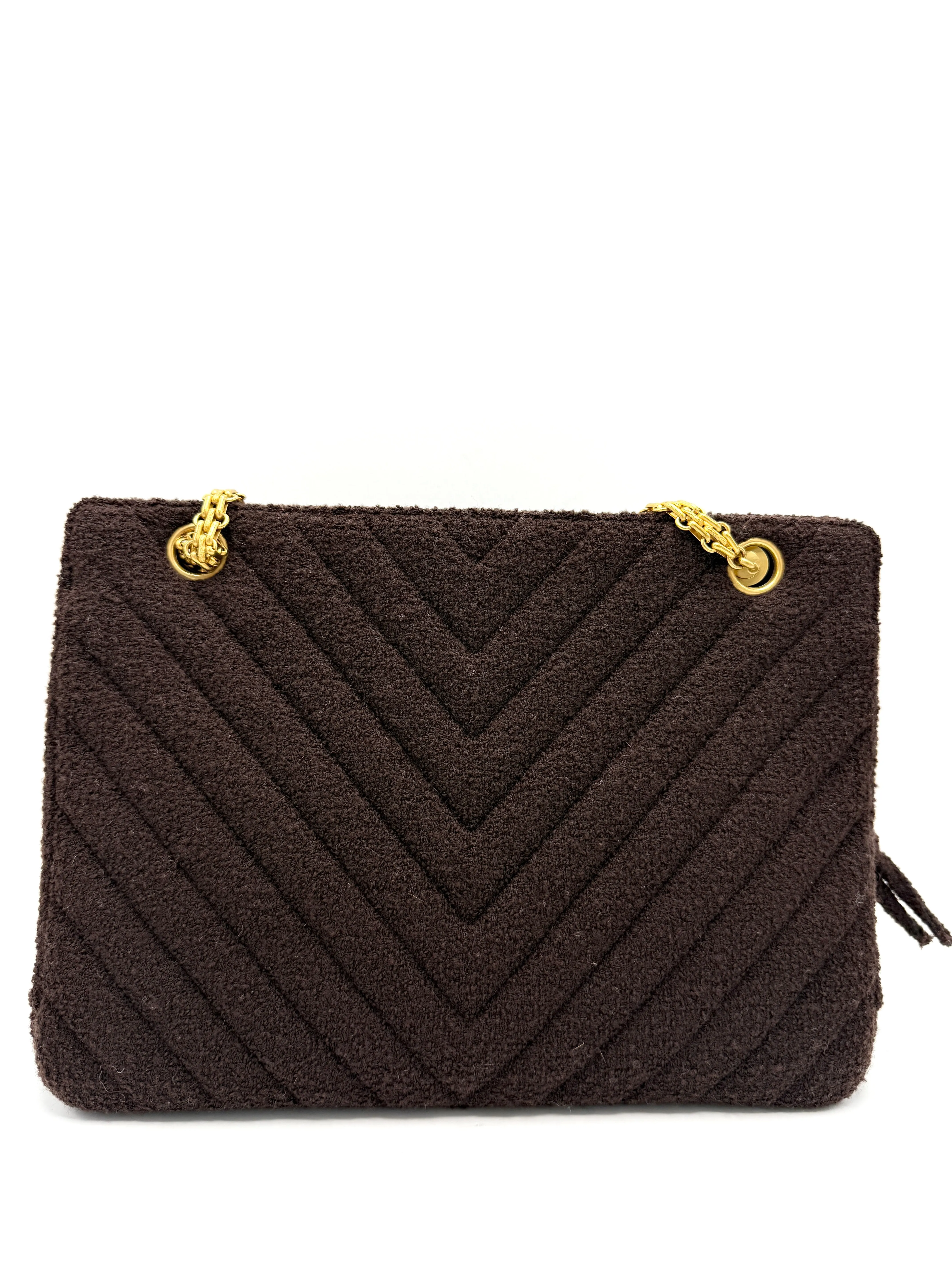 Brown Tweed GHW Reissue Chain Crossbody