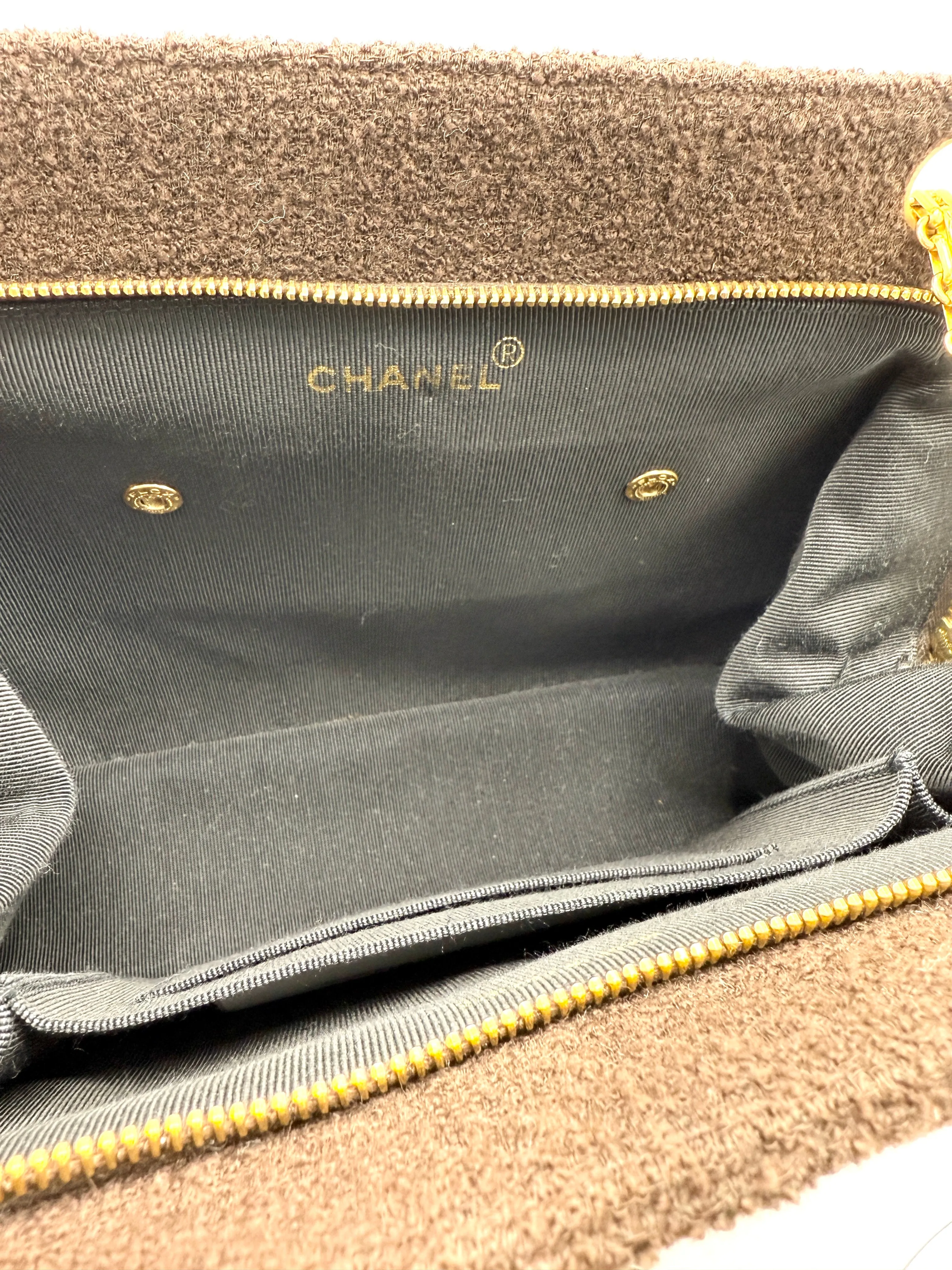 Brown Tweed GHW Reissue Chain Crossbody
