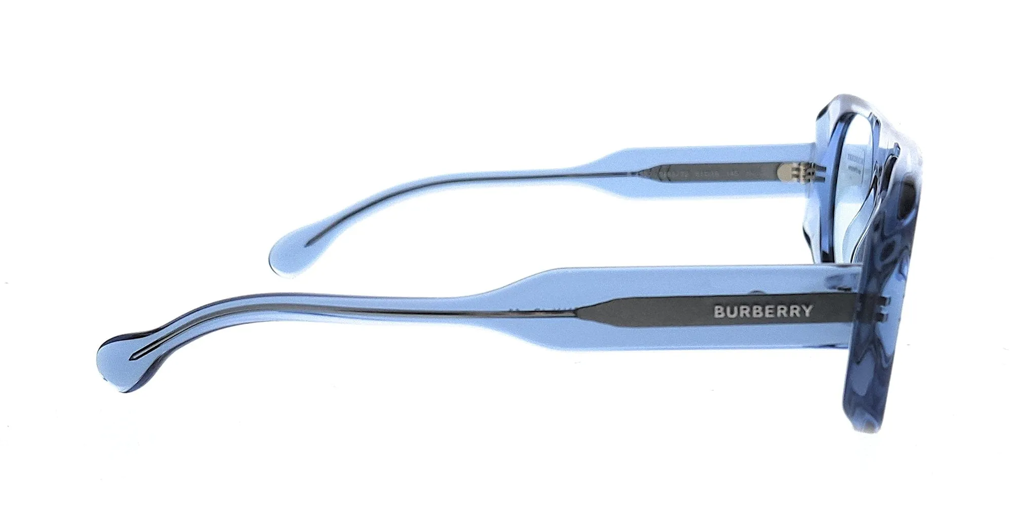 Burberry  0BE4322 388372 Transparent Blue Square Sunglasses