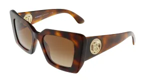 Burberry 0BE4344 331613 Daisy Light Havana Square Full Rim Sunglasses