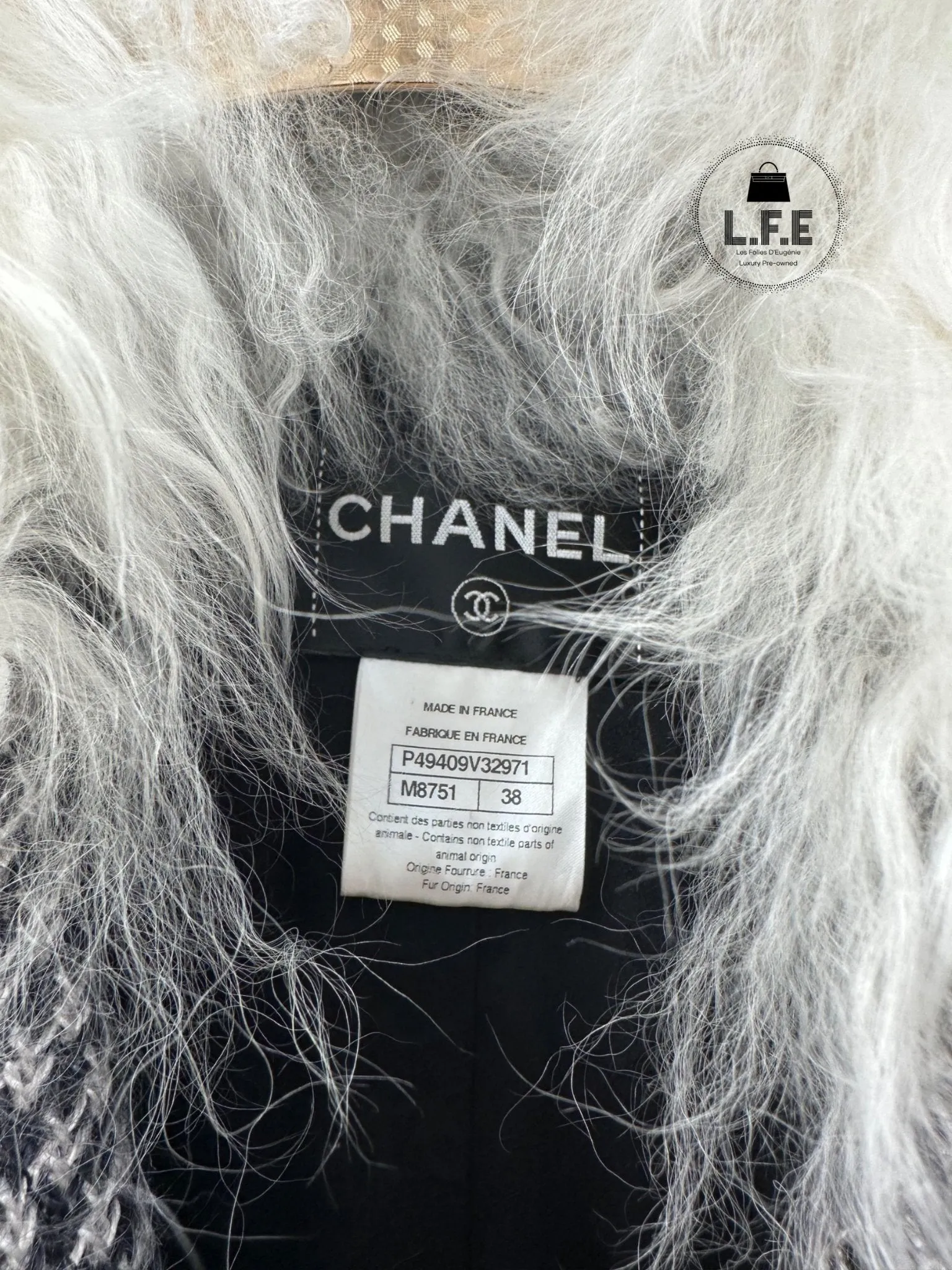 Chanel - Manteau Tweed T38