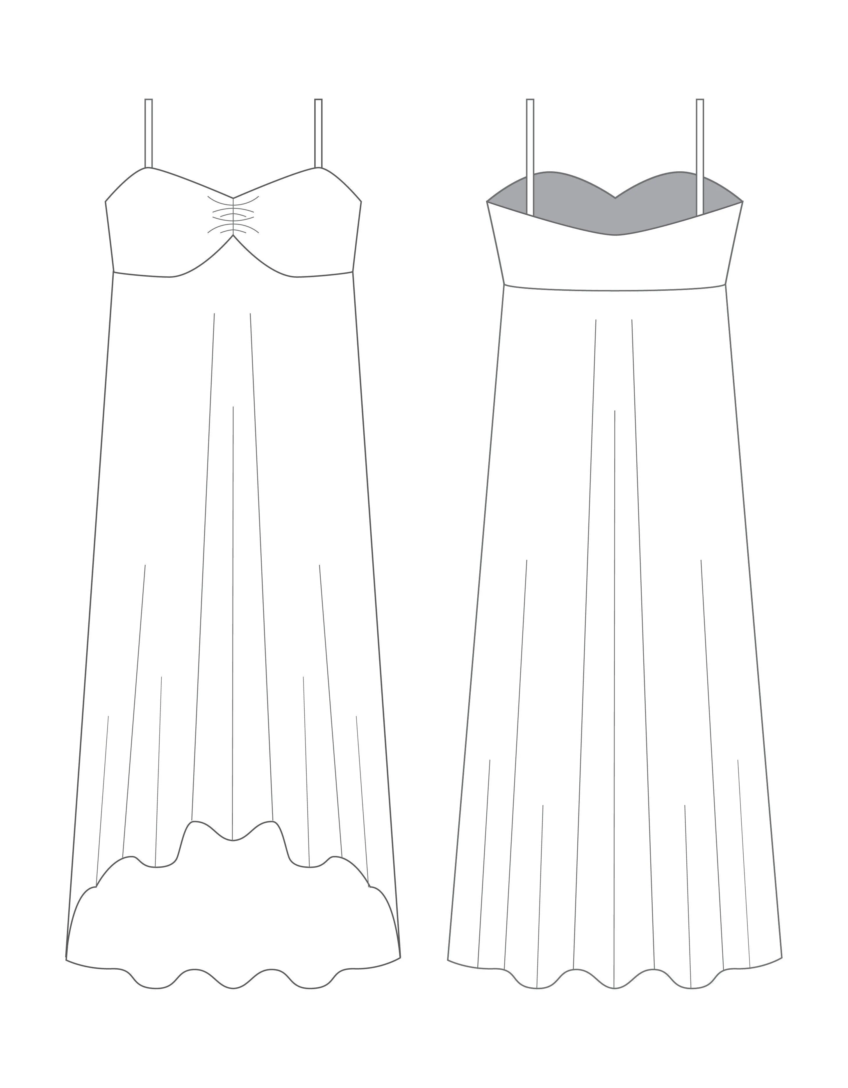 Custom Inked Chiffon Long Dress