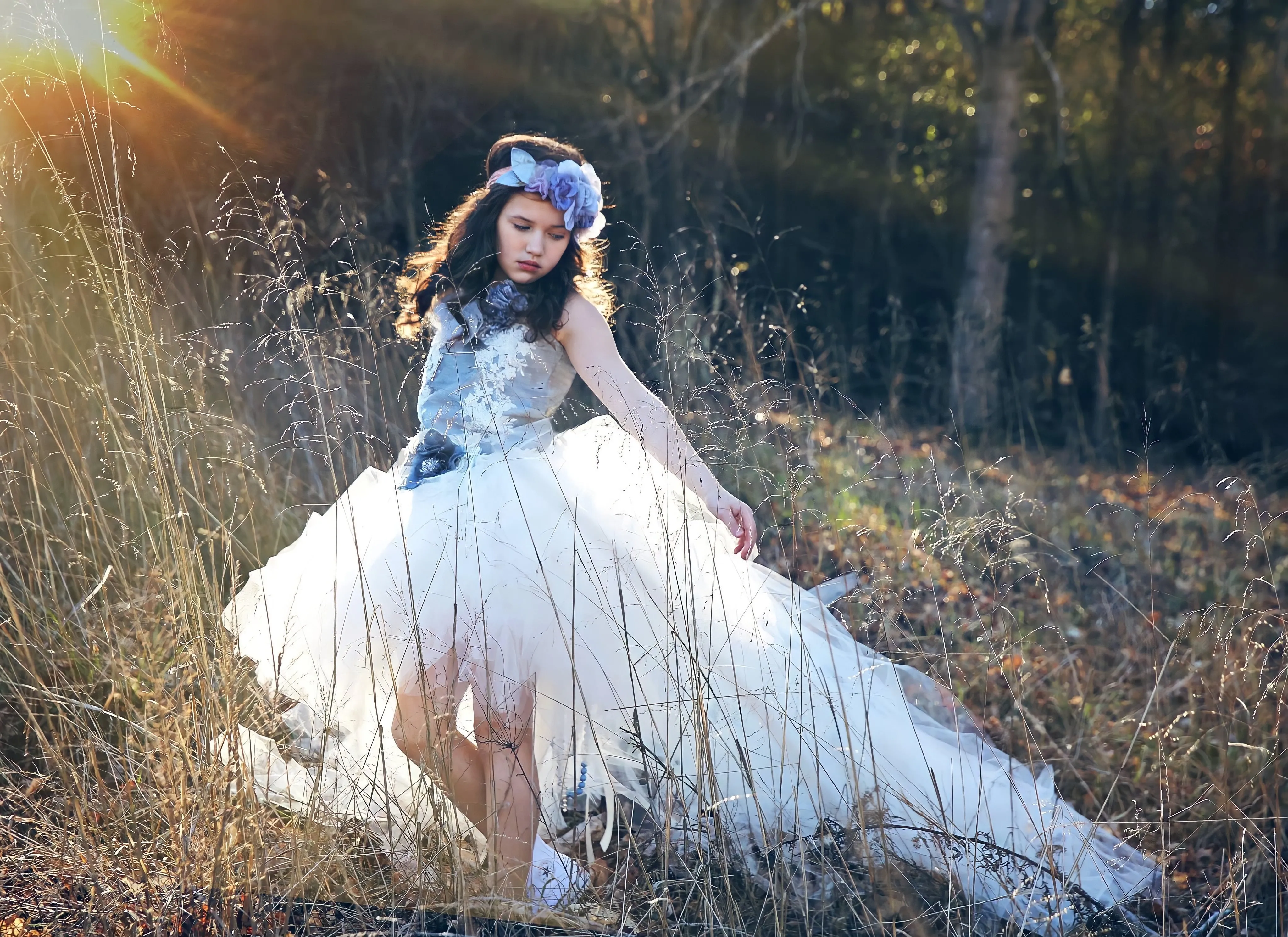 Flower Girl Corset Top & Tulle Skirt - Tutu Set  - Noelle