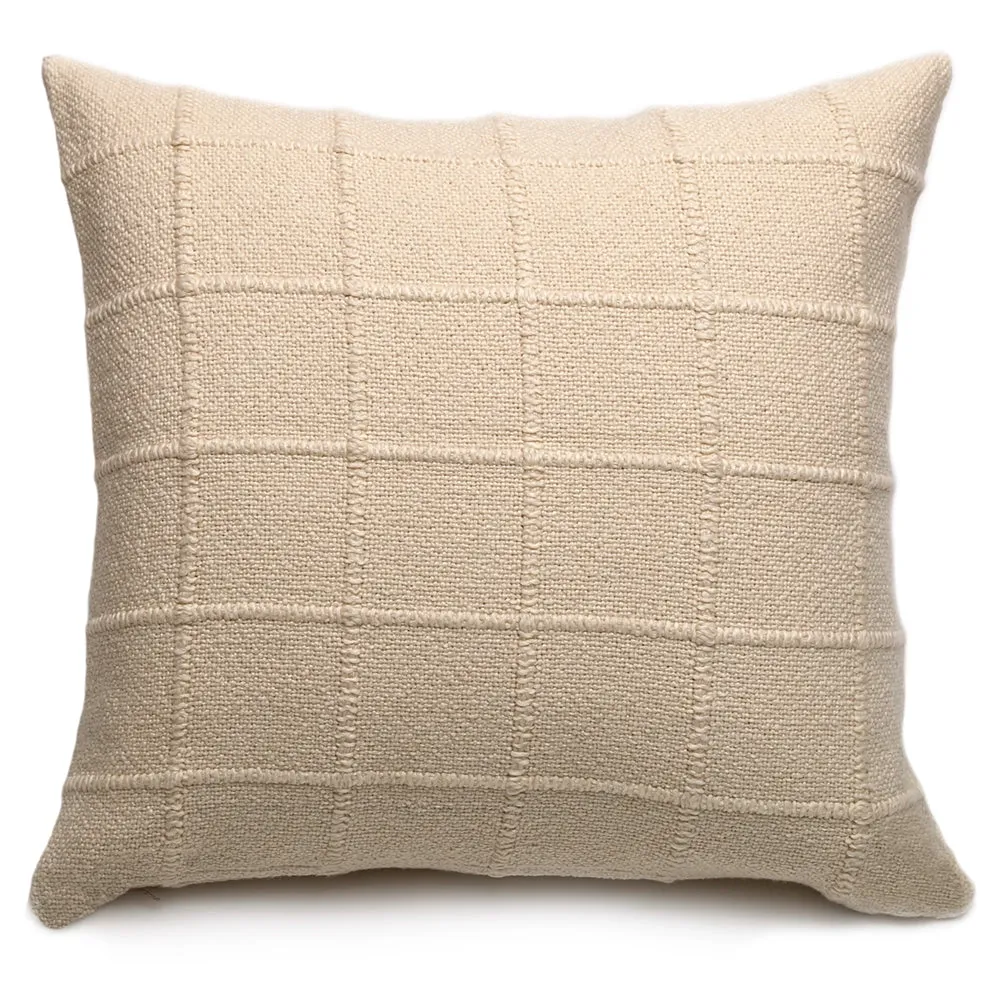 Grid Pillow Ecru