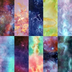 Halo Create Nail Foils Galaxy 10 Pack