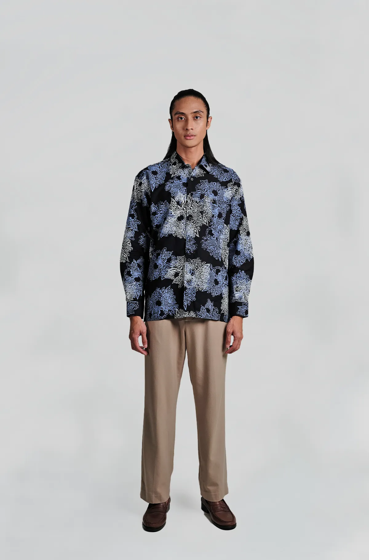 My Modern Fit Long Sleeve Coral Black Ivy