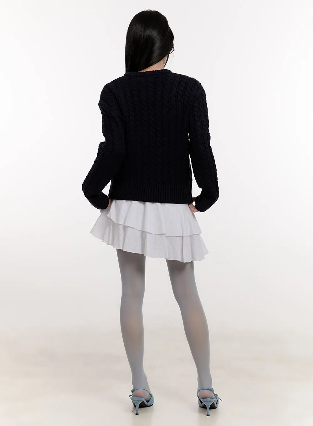 Ruffle Asymmetric Mini Skirt CJ529